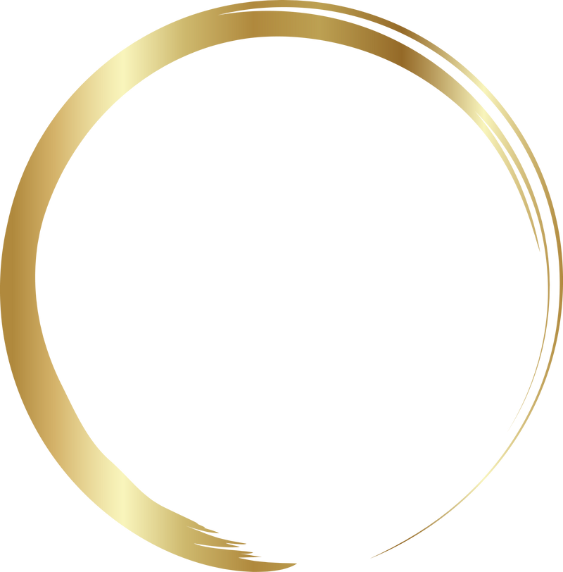 Gold Circle Frame. Geometric